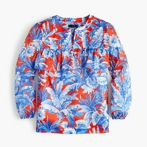 J. Crew Ruffle Top Ratti Rio